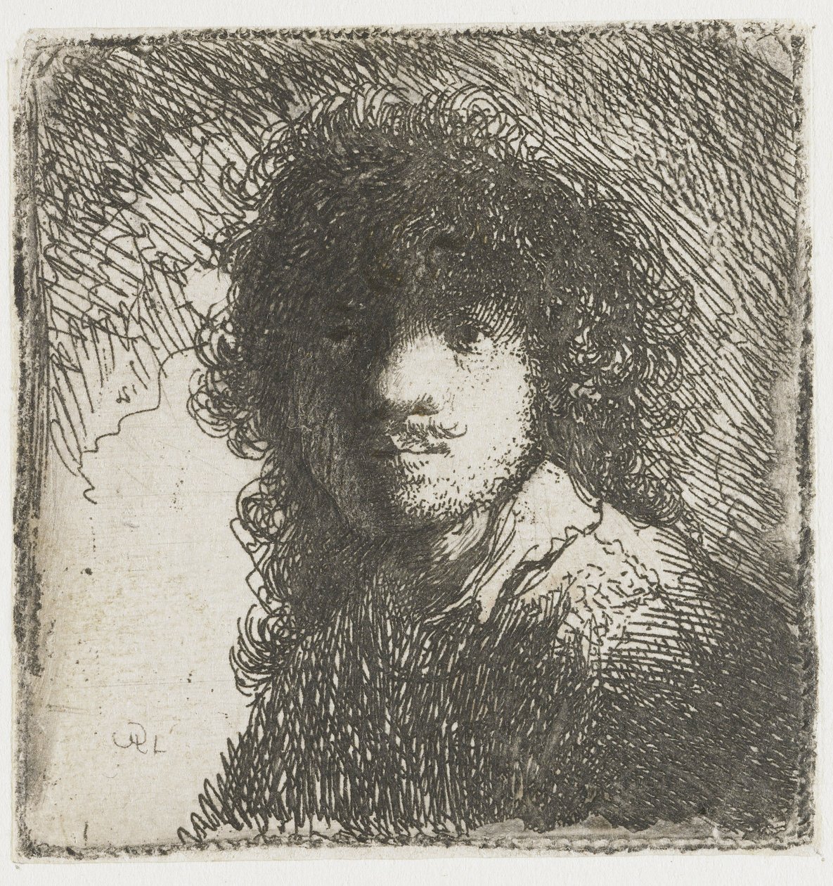 Självporträtt, ca 1627. av Rembrandt van Rijn