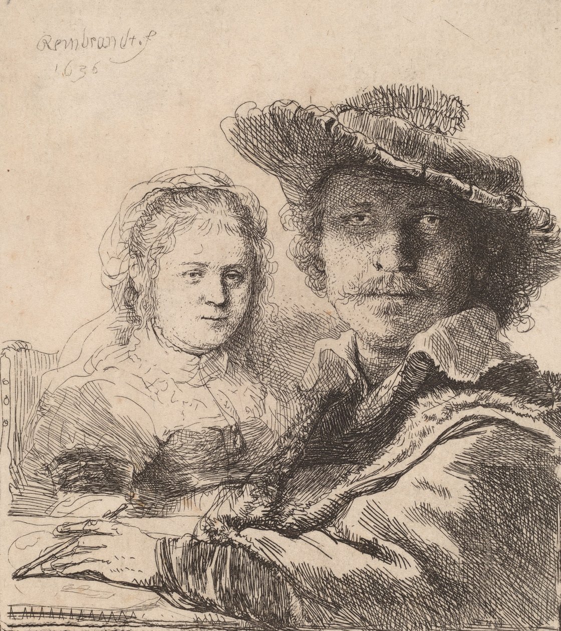 Självporträtt med Saskia, 1636. av Rembrandt van Rijn