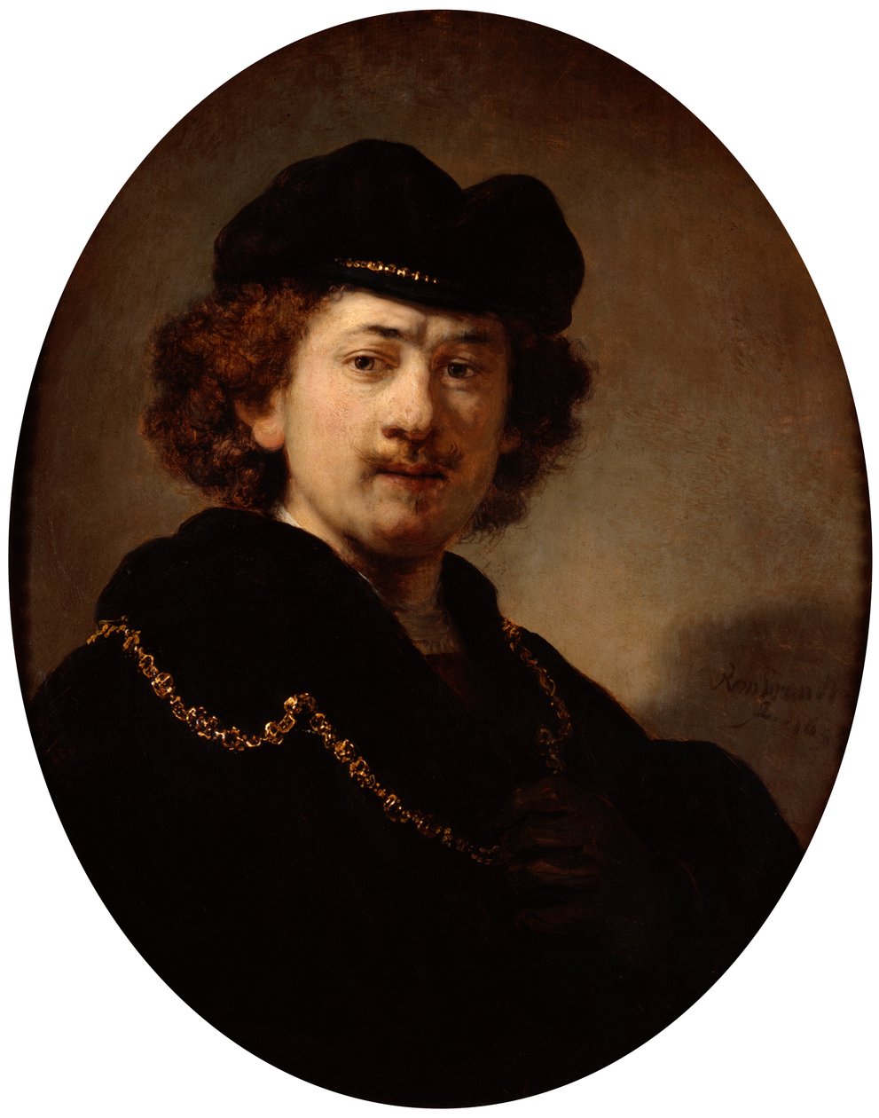 Självporträtt med en guldkedja, 1633. av Rembrandt van Rijn