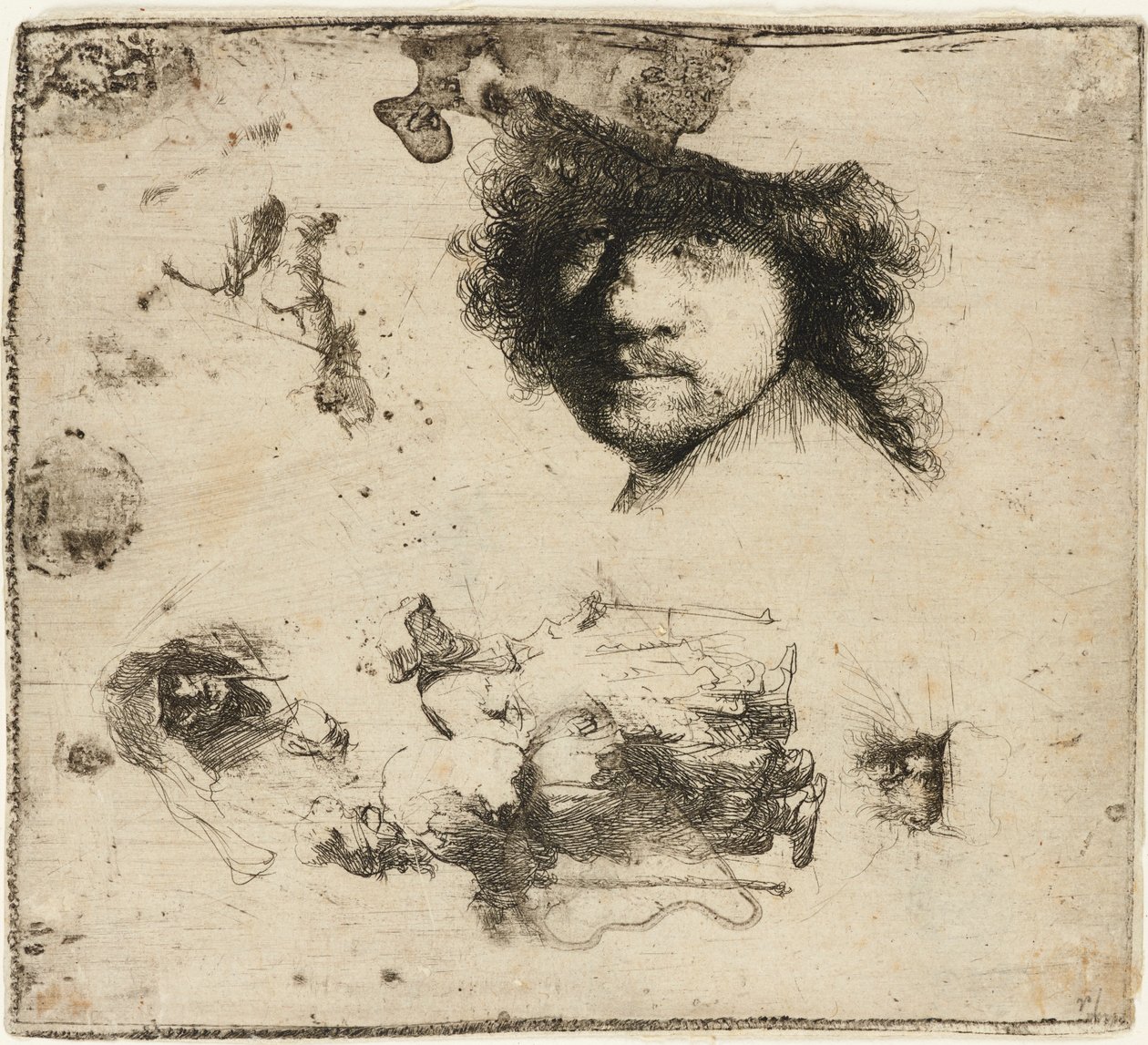 Studieblad, 1632. av Rembrandt van Rijn