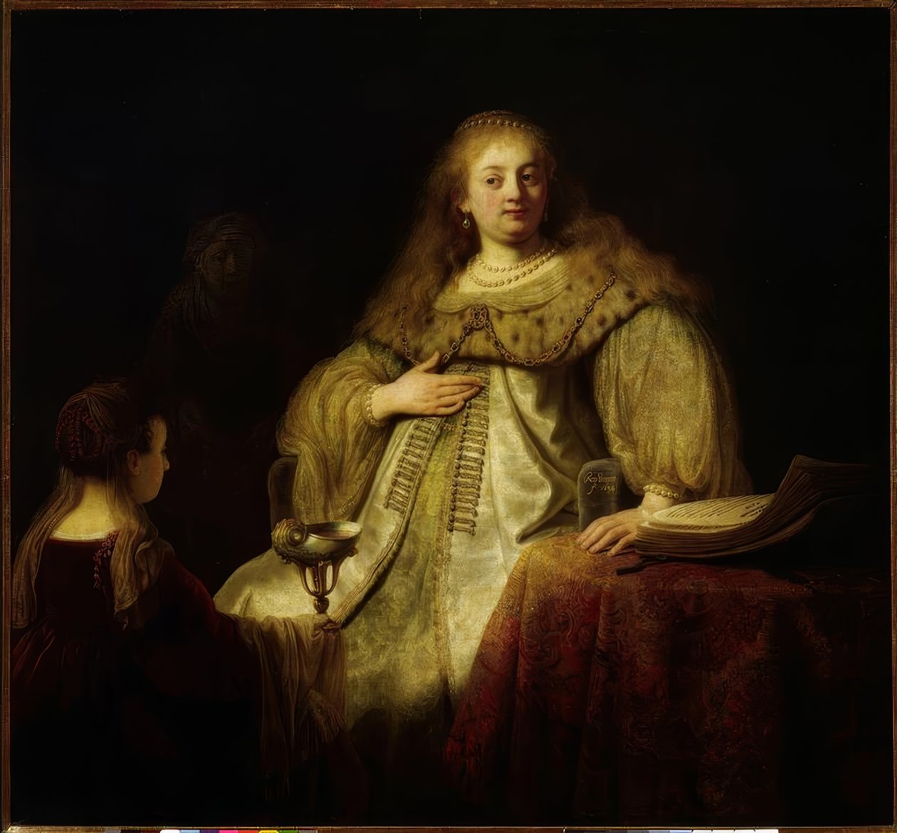 Sophonisbe tar emot giftbägaren på order av sin man av Rembrandt van Rijn