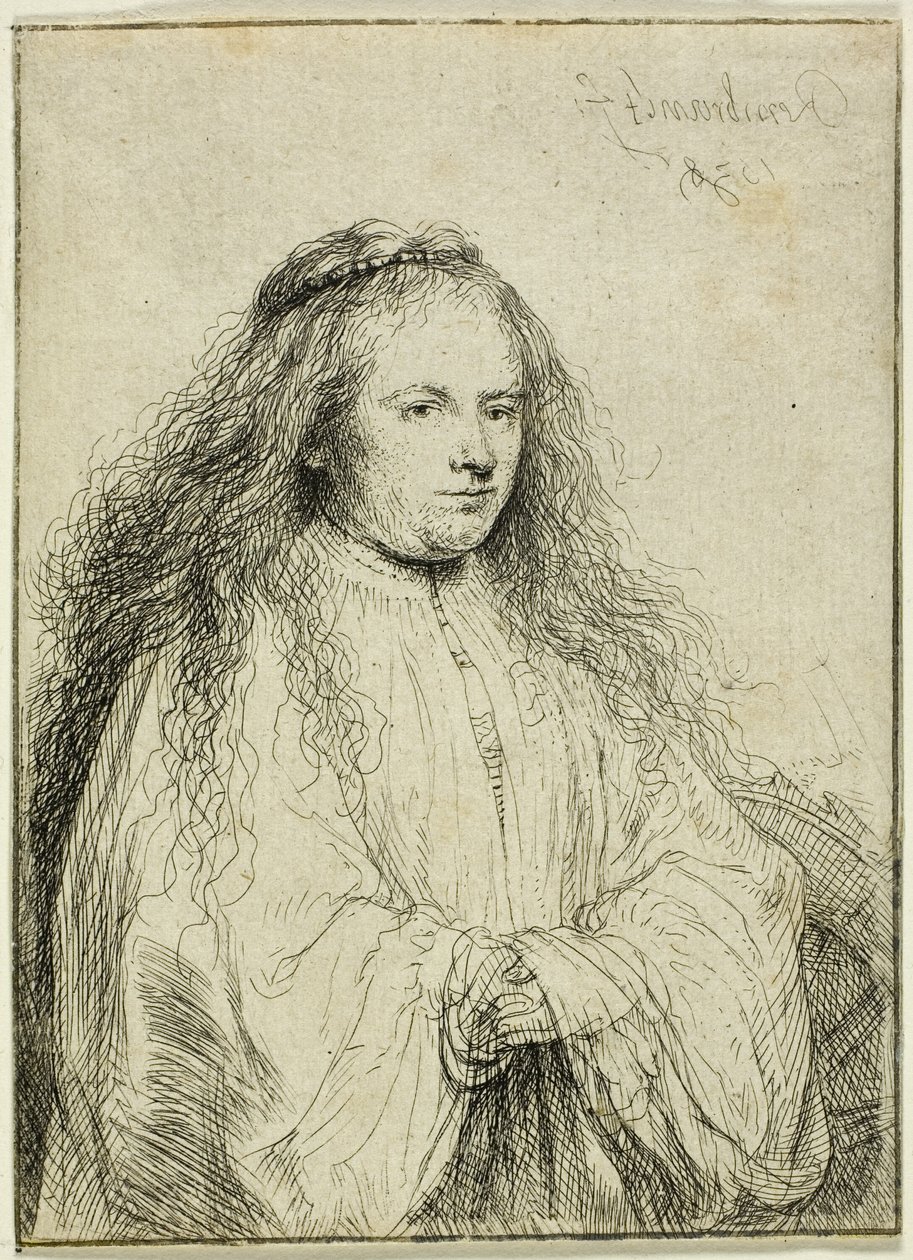St Catherine (den lilla judiska bruden) av Rembrandt van Rijn