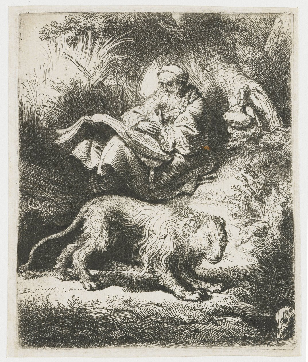 St Jerome läser av Rembrandt van Rijn