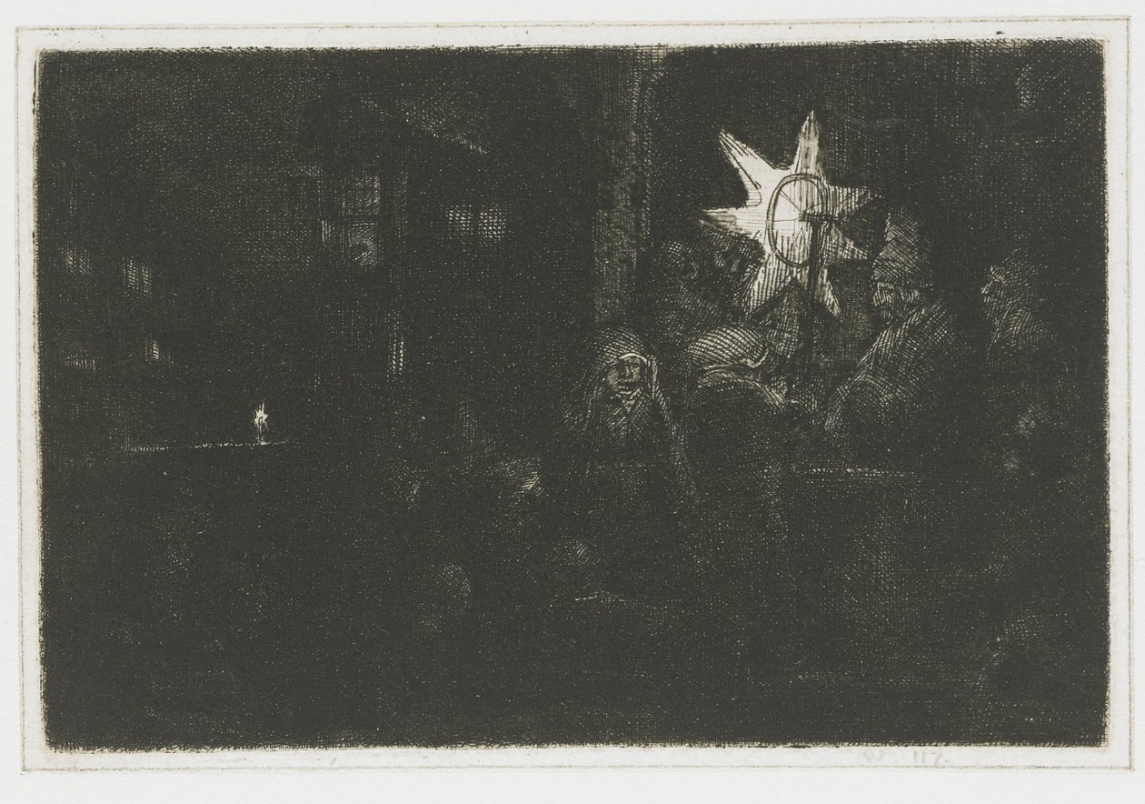 Konungarnas stjärna The Star of the Kings: ett nattstycke av Rembrandt van Rijn