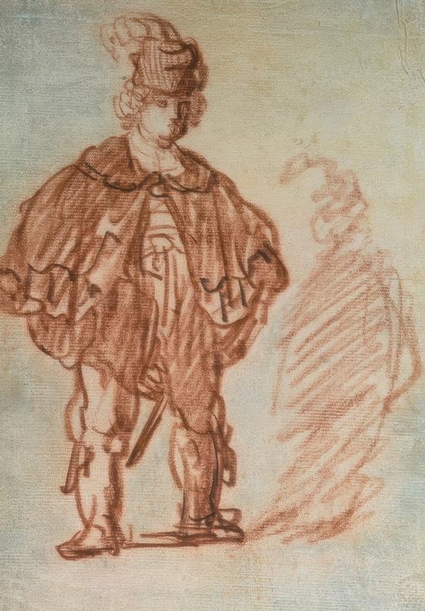 Stående skådespelare av Rembrandt van Rijn