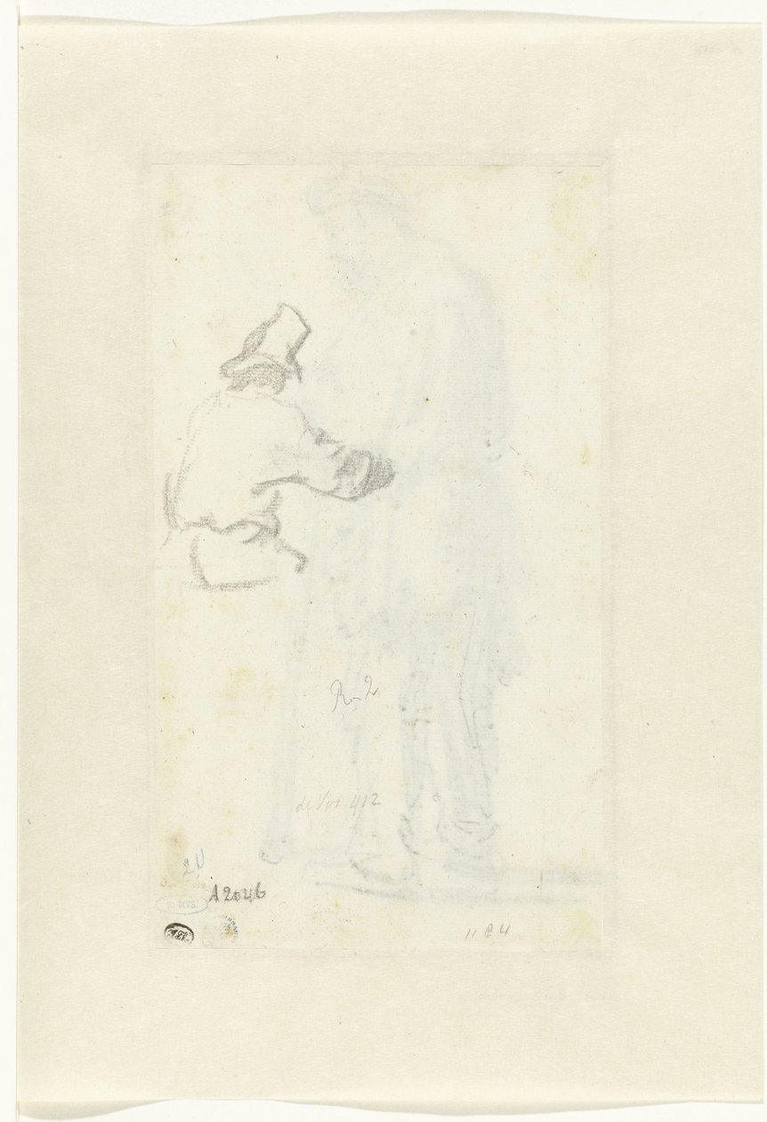 Studie av en man, sedd bakifrån av Rembrandt van Rijn