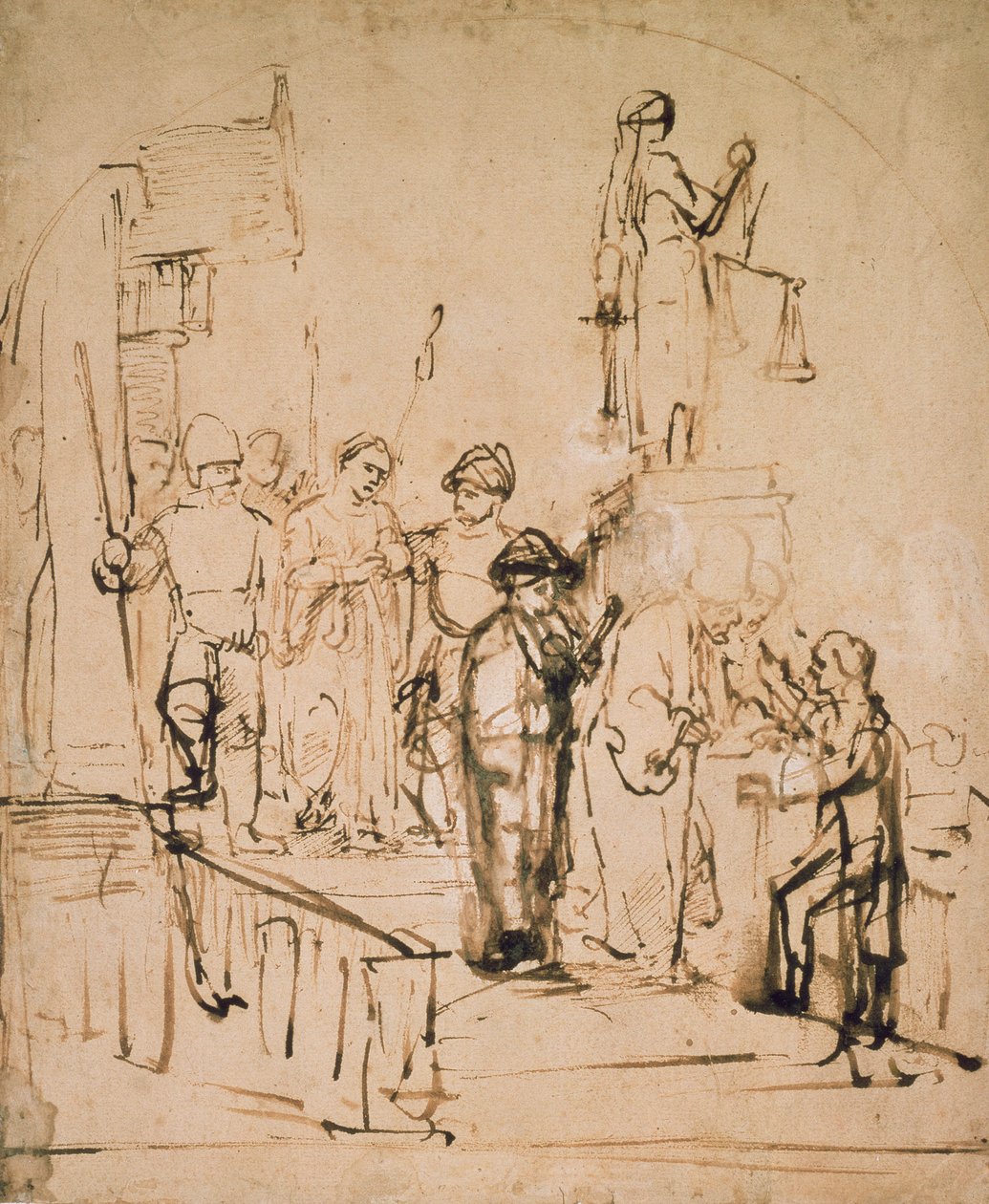 Susanna som förs till domen, 1600-talet av Rembrandt van Rijn
