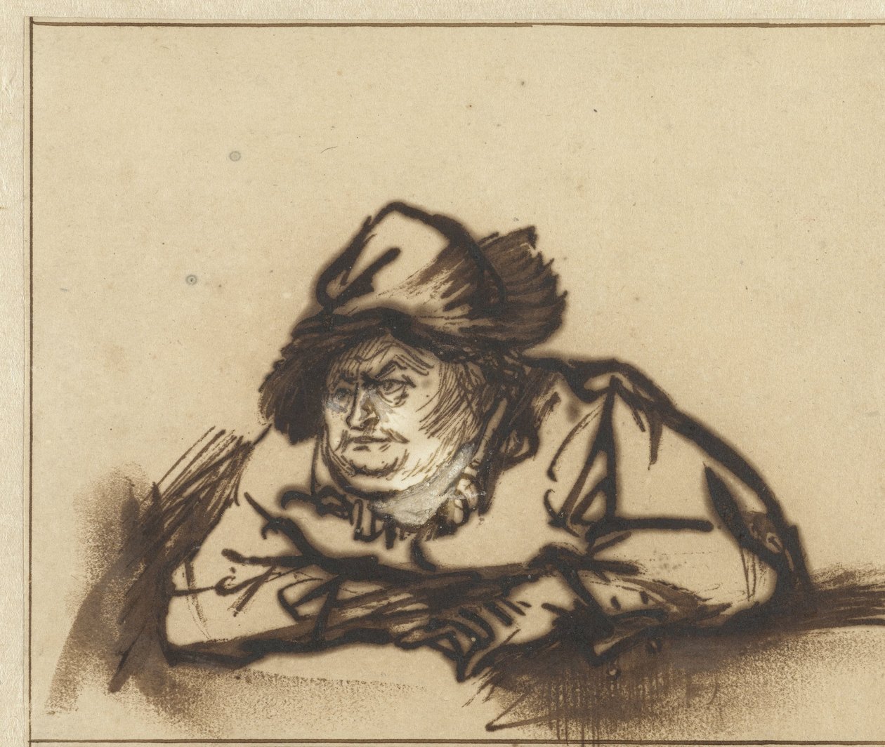 Skådespelaren Willem Bartholsz Ruyter som bonde Skådespelaren Willem Bartholsz Ruyter som bonde av Rembrandt van Rijn