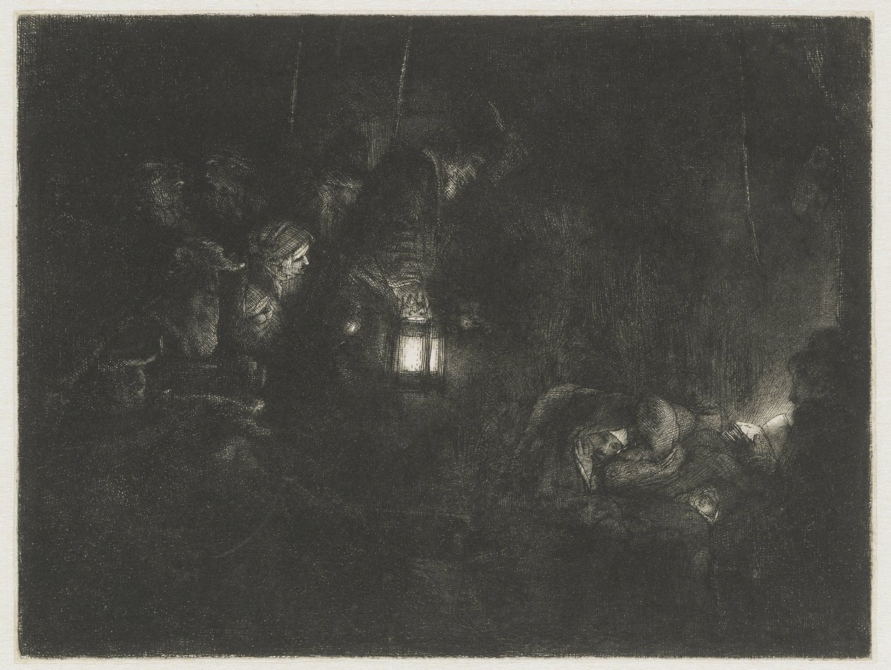Tillbedjan av herdarna Herdarnas tillbedjan: ett nattstycke av Rembrandt van Rijn