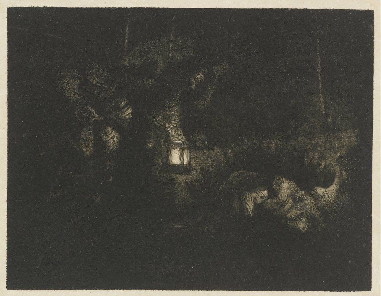 Tillbedjan av herdarna Herdarnas tillbedjan: ett nattstycke av Rembrandt van Rijn