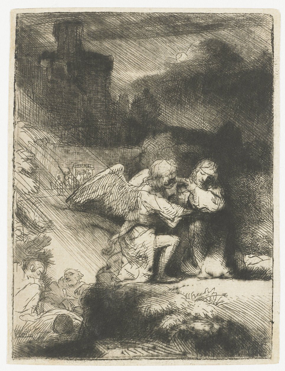 Kval i trädgården Kval i trädgården av Rembrandt van Rijn