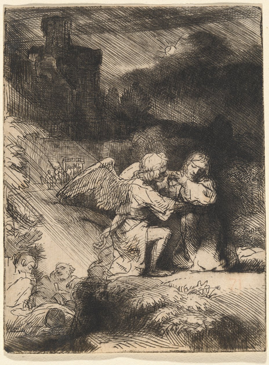 Kval i trädgården av Rembrandt van Rijn