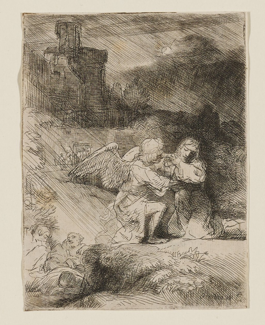 Kvalet i trädgården av Rembrandt van Rijn