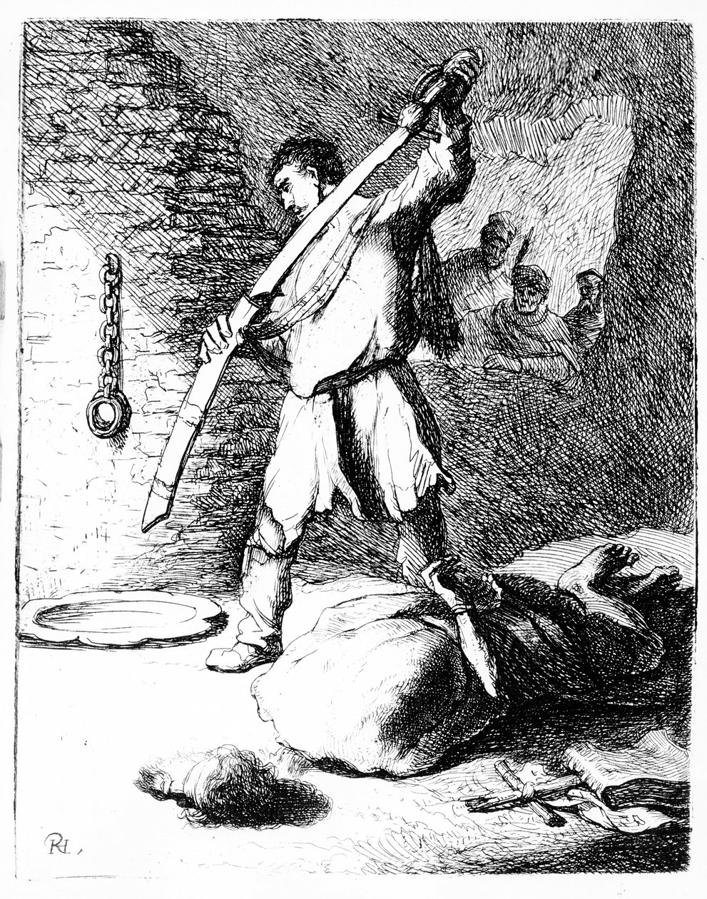 Halshuggningen av Johannes döparen, ca 1627 av Rembrandt van Rijn