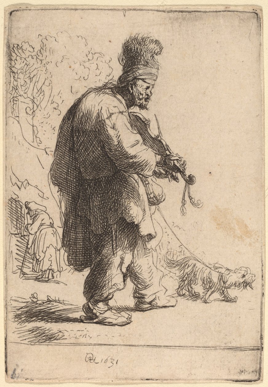 Den blinde spelmannen av Rembrandt van Rijn