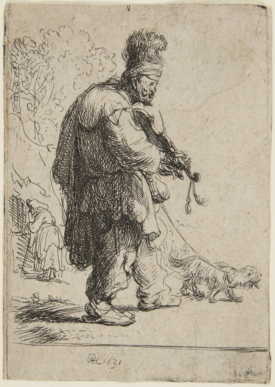 Den blinde fiolspelaren av Rembrandt van Rijn