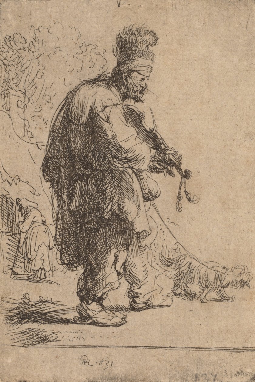 Den blinde spelmannen, 1631. av Rembrandt van Rijn
