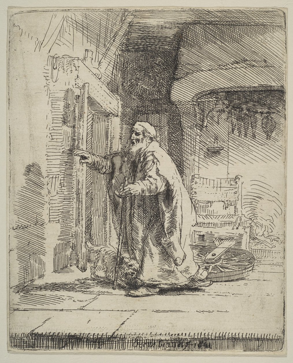 The Blindness of Tobit, 1651. av Rembrandt van Rijn
