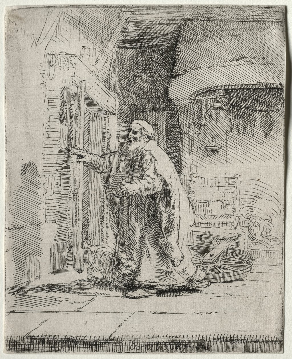 The Blindness of Tobit: The Larger Plate av Rembrandt van Rijn