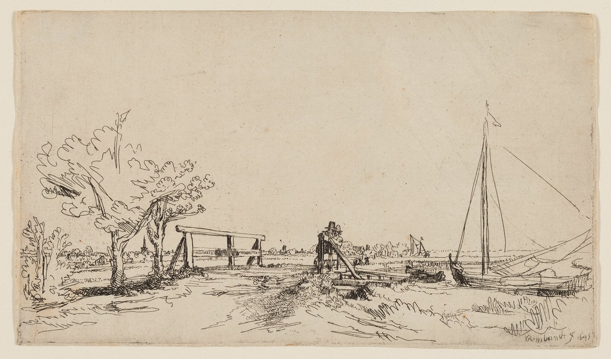 Bron vid Klein Kostverloren på Amstel av Rembrandt van Rijn