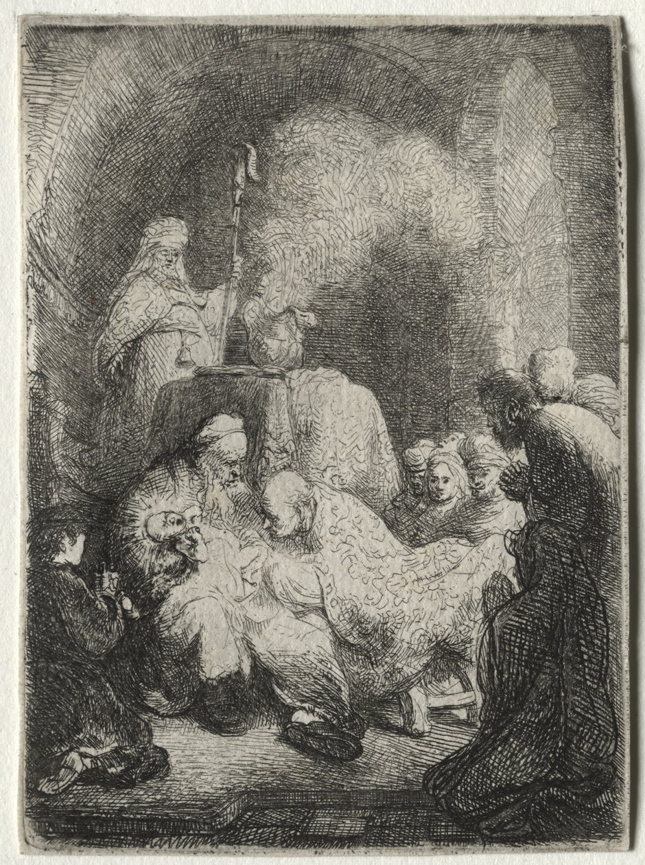 Omskärelsen: Liten tallrik av Rembrandt van Rijn