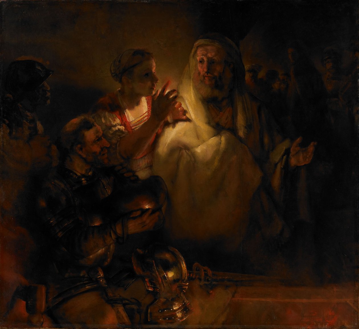 Sankt Peters förnekelse, 1660 av Rembrandt van Rijn