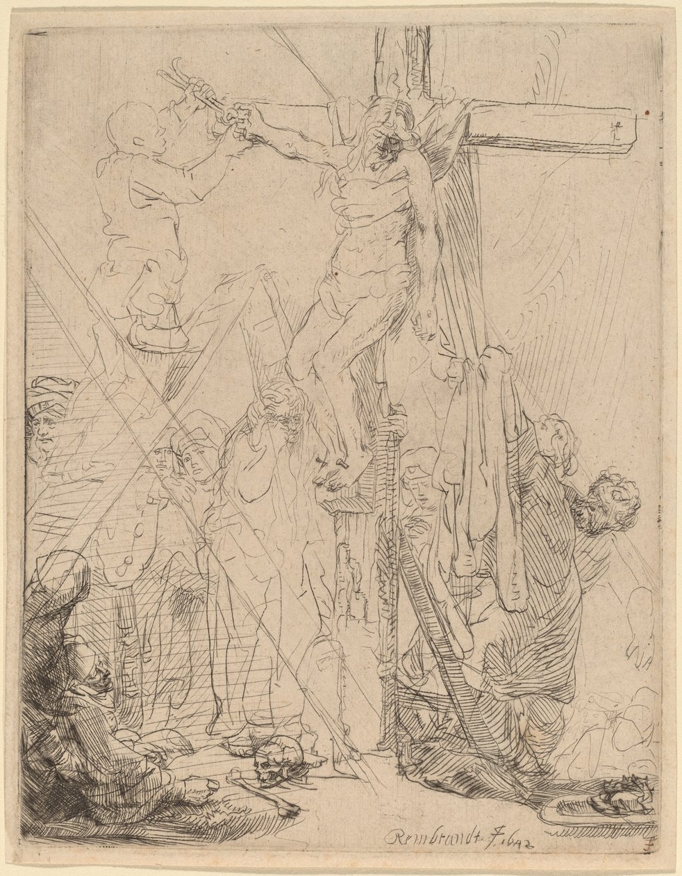 Nedstigningen från korset: en skiss av Rembrandt van Rijn