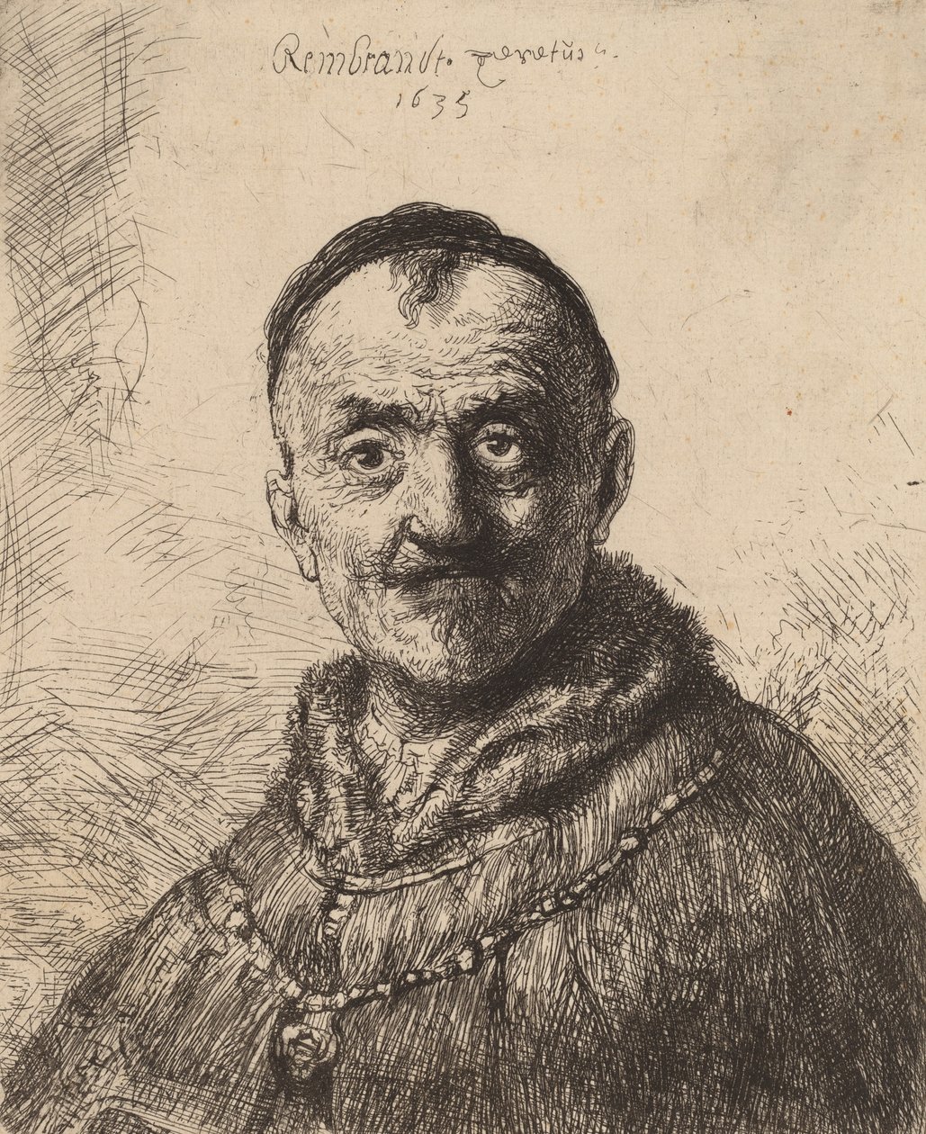 Det första orientaliska huvudet, 1635. av Rembrandt van Rijn