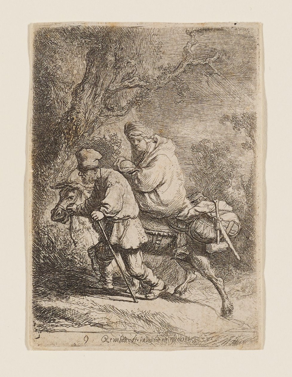 Flykten till Egypten av Rembrandt van Rijn