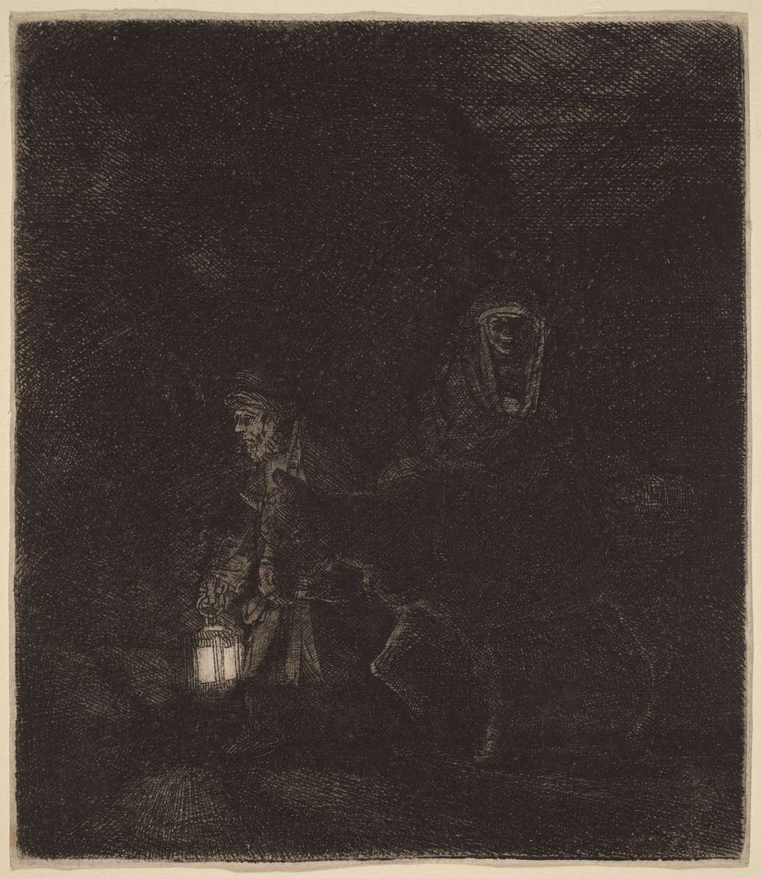 Flykten till Egypten av Rembrandt van Rijn