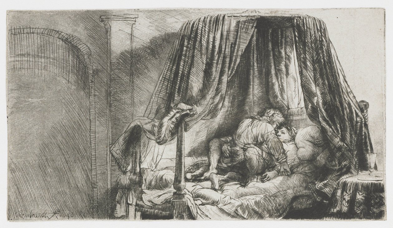 Den franska sängen av Rembrandt van Rijn