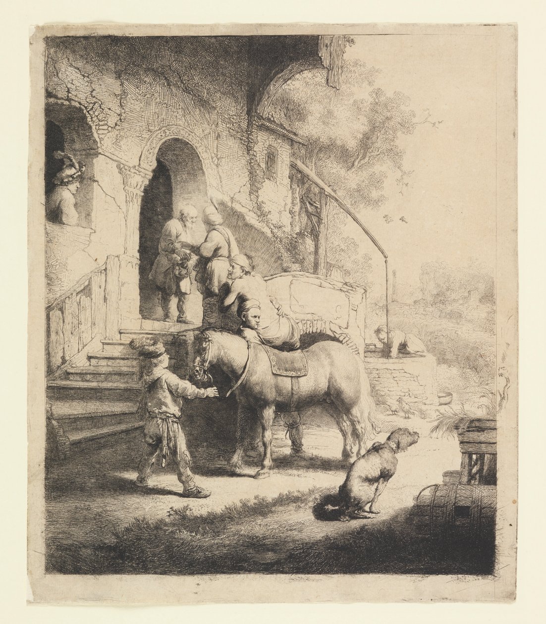 Den barmhärtige samariten av Rembrandt van Rijn