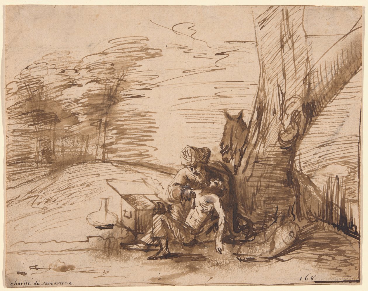 Den barmhärtige samariten av Rembrandt van Rijn