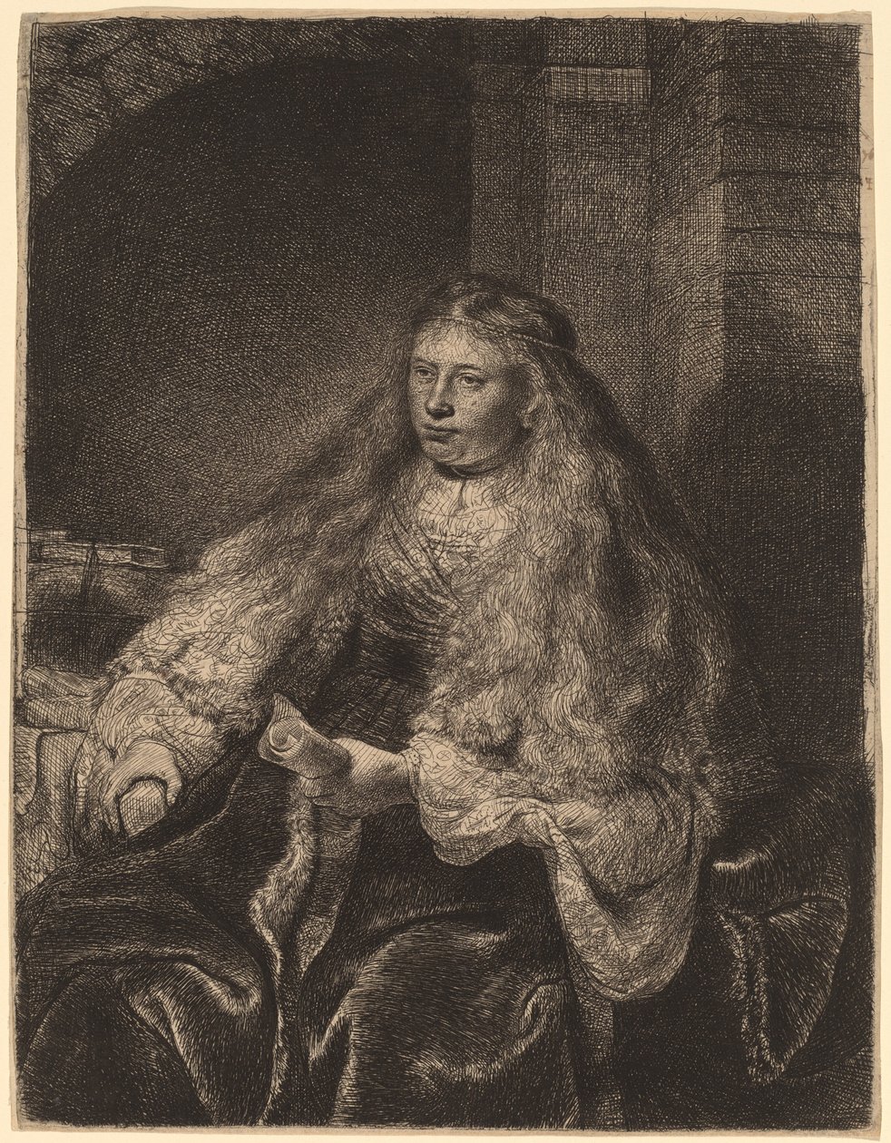 Den stora judiska bruden av Rembrandt van Rijn