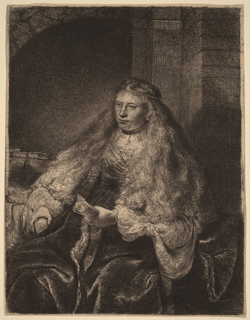 Den stora judiska bruden av Rembrandt van Rijn