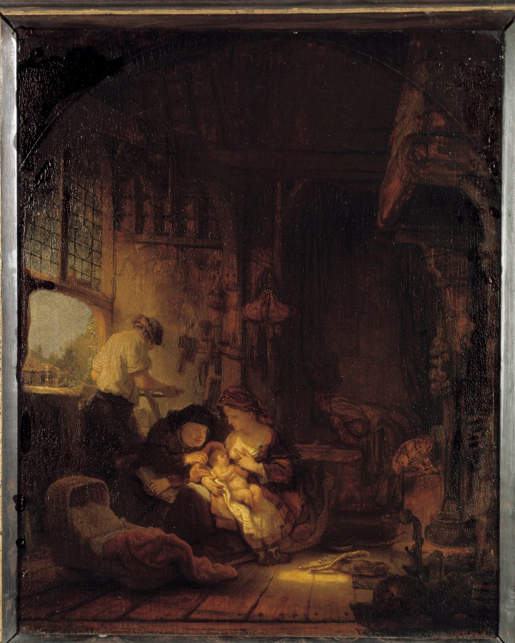 Den heliga familjens målning av Harmenszoon van Rijn dit Rembrandt (1606-1669) av Rembrandt van Rijn