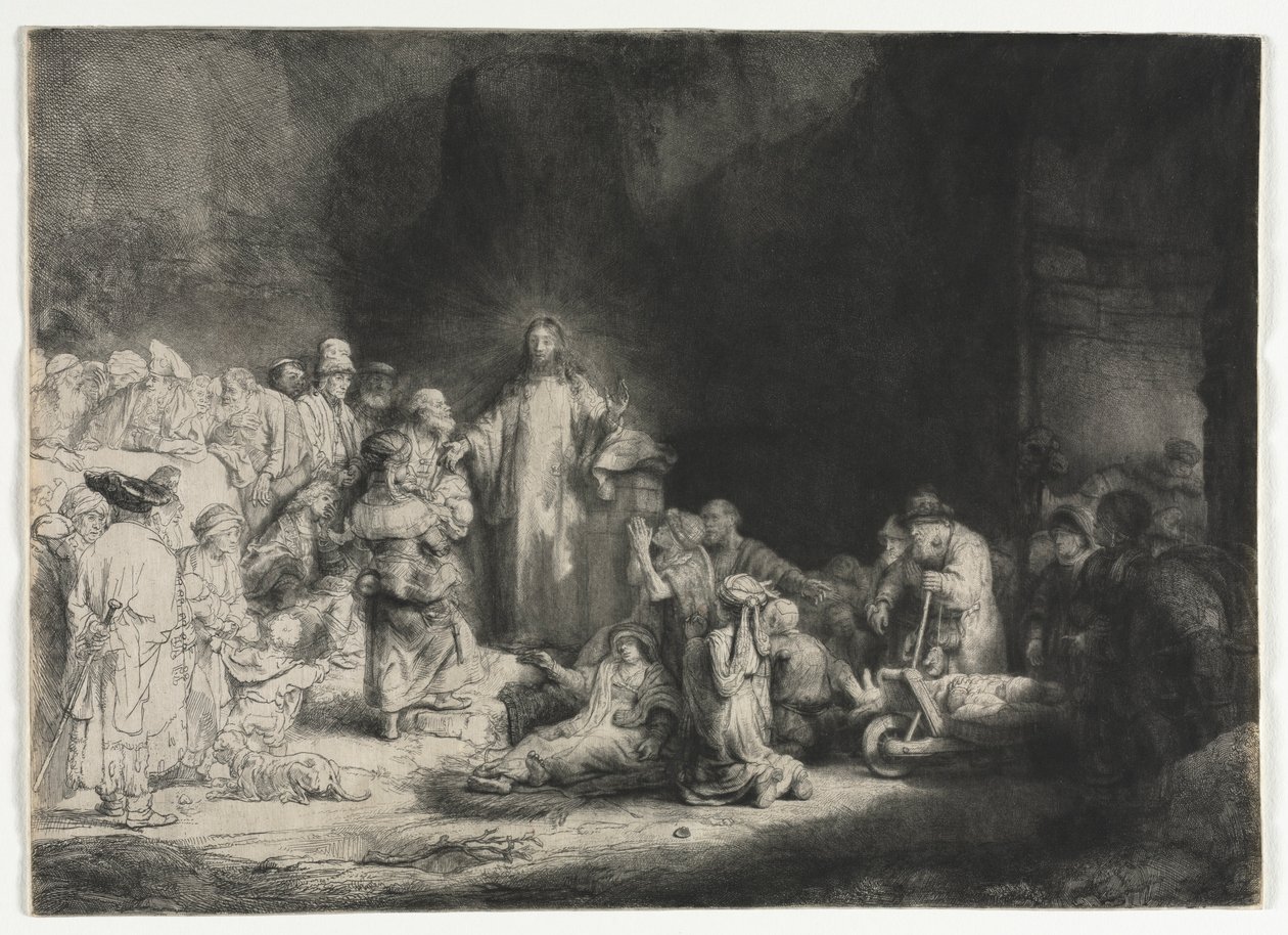 The Hundred Gulden Print, ca. 1649. av Rembrandt van Rijn