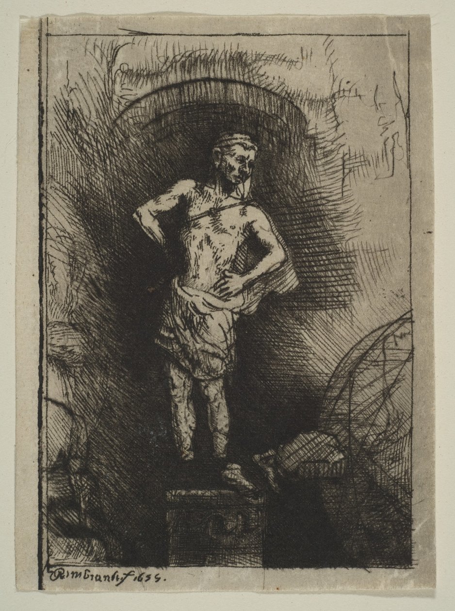 Bilden sett av Nebukadnessar, 1655. av Rembrandt van Rijn