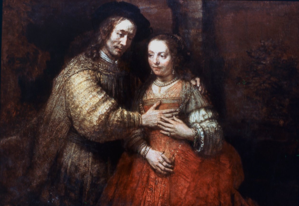 Den judiska bruden, det älskande paret, 1667 av Rembrandt van Rijn