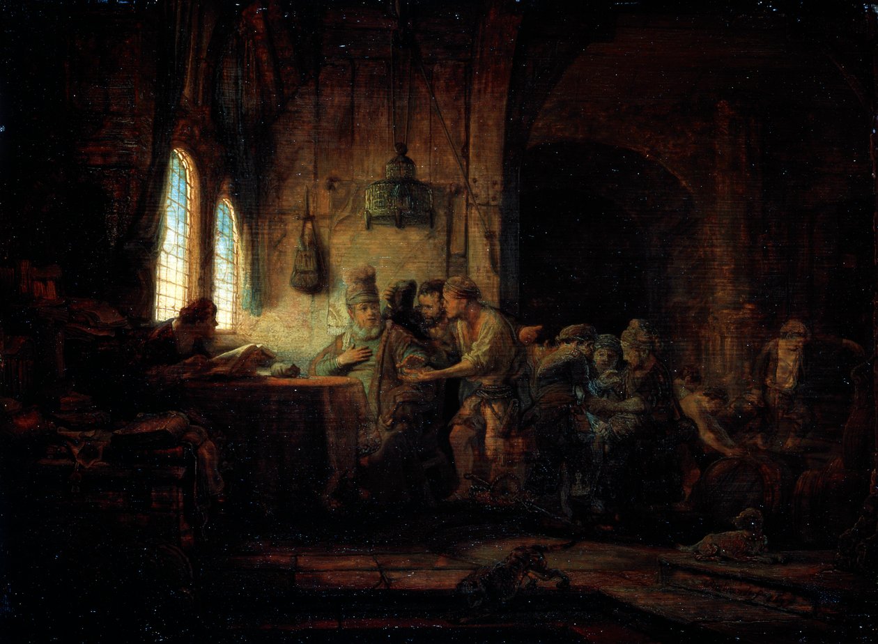 Liknelsen om arbetarna i vingården, 1637. av Rembrandt van Rijn