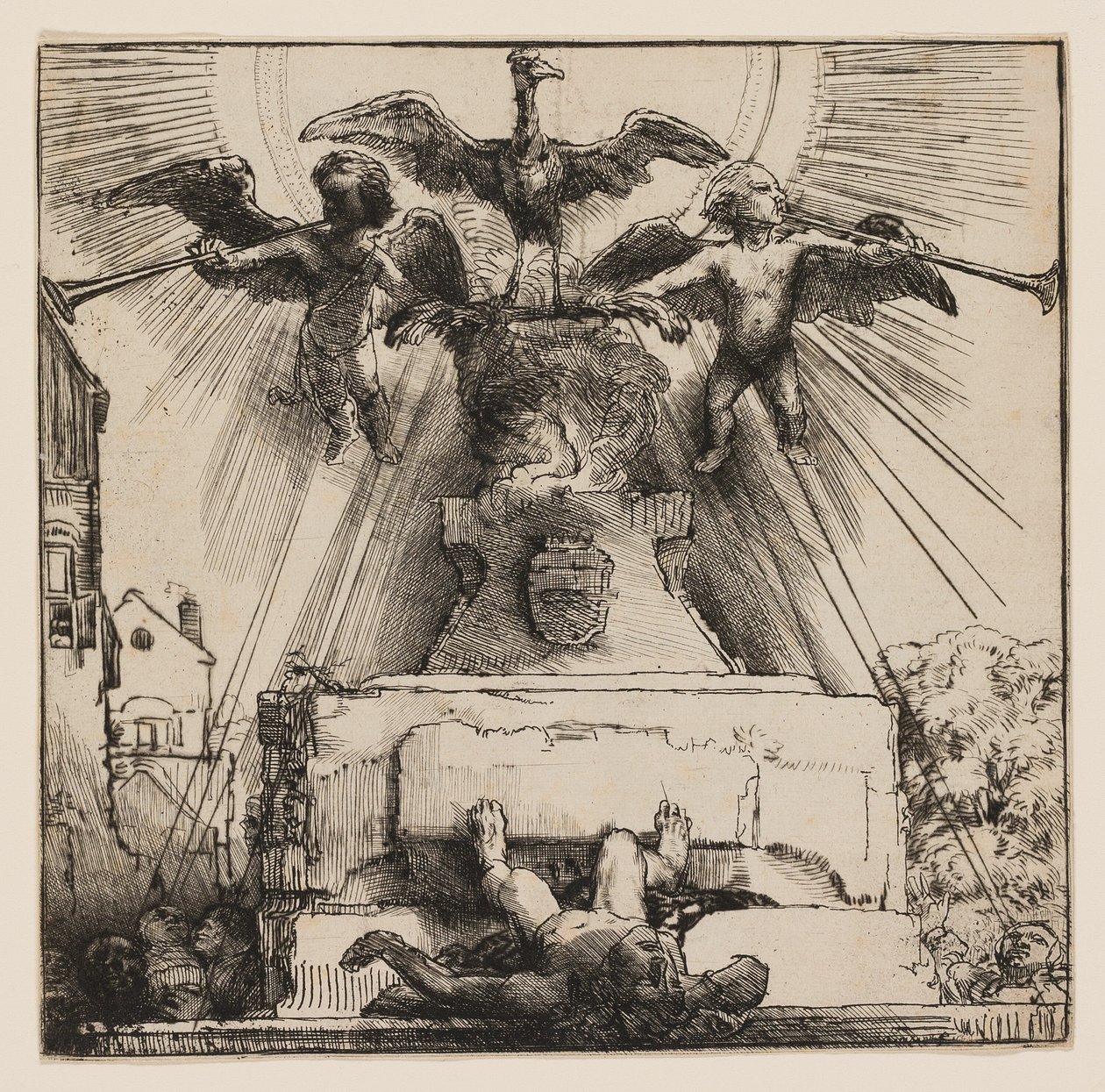 Fenix eller statyn störtad av Rembrandt van Rijn