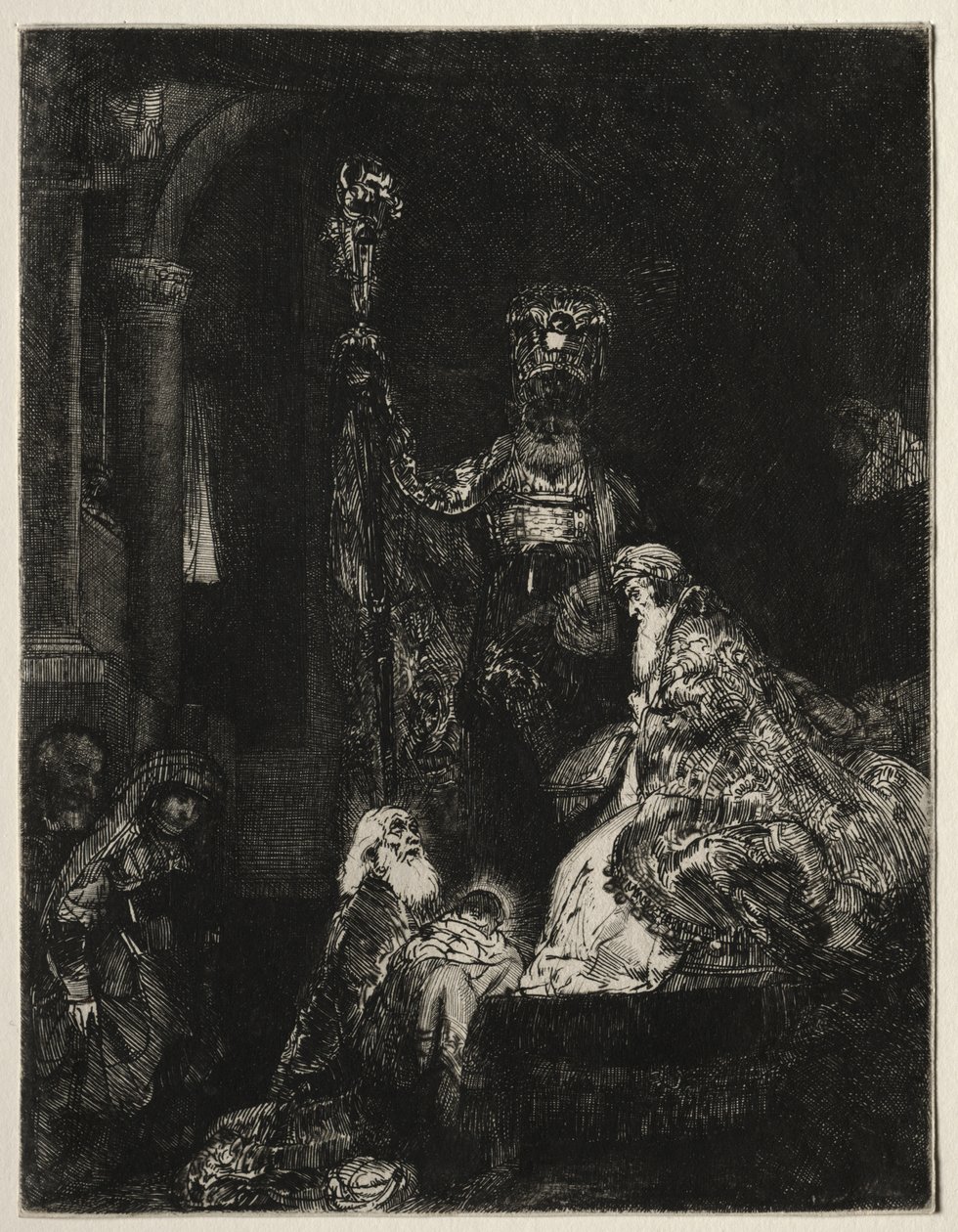Presentationen i templet av Rembrandt van Rijn