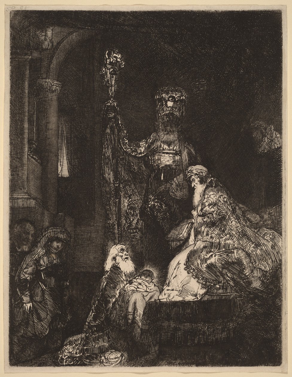 Uppvisningen i templet på det mörka sättet av Rembrandt van Rijn