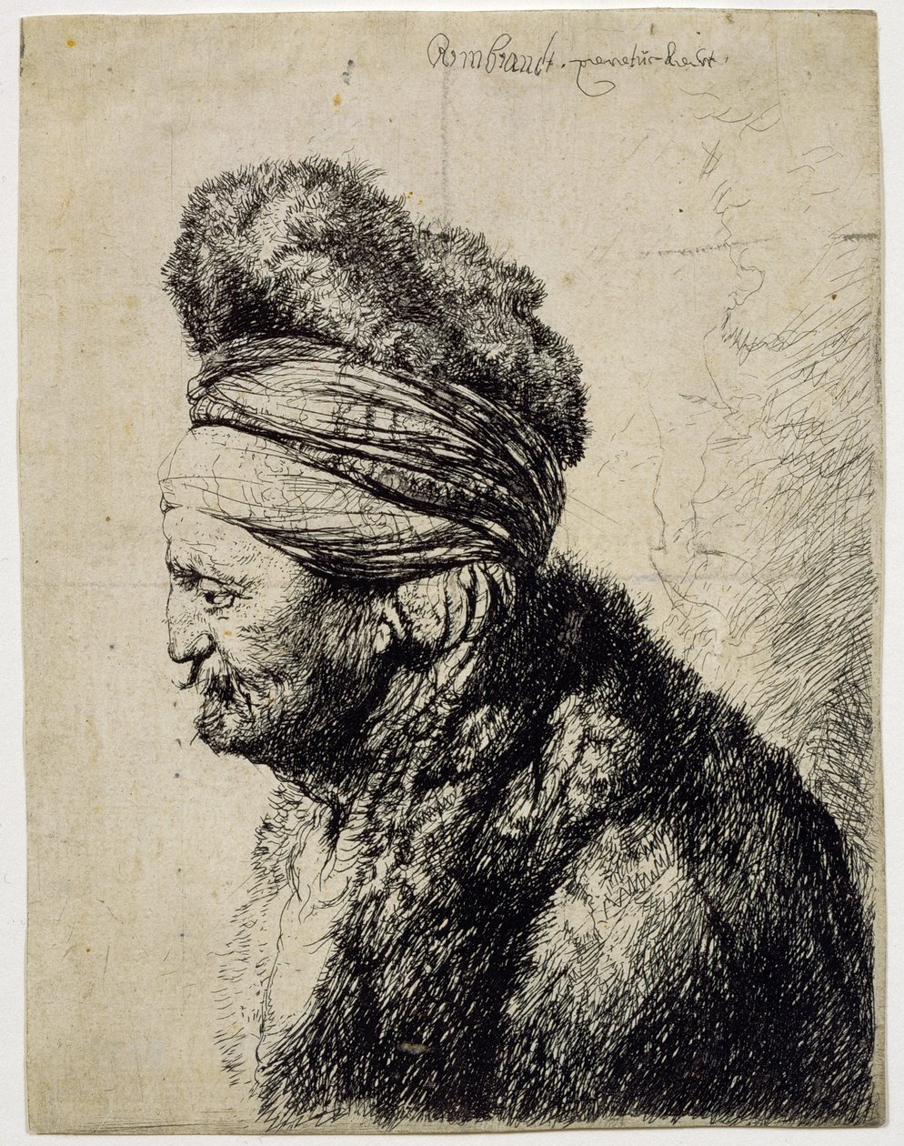 Det andra orientaliska huvudet av Rembrandt van Rijn