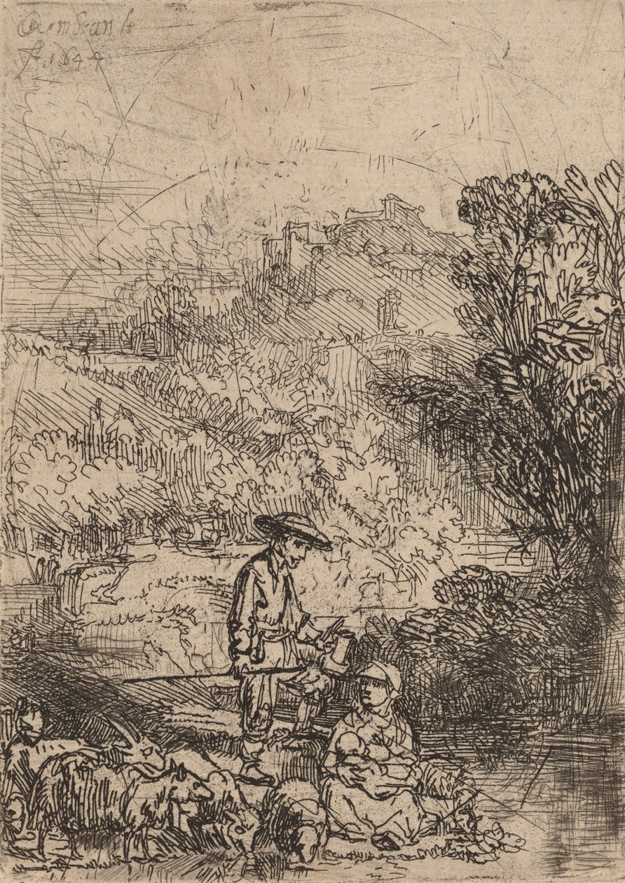 Herden och hans familj, 1644. av Rembrandt van Rijn