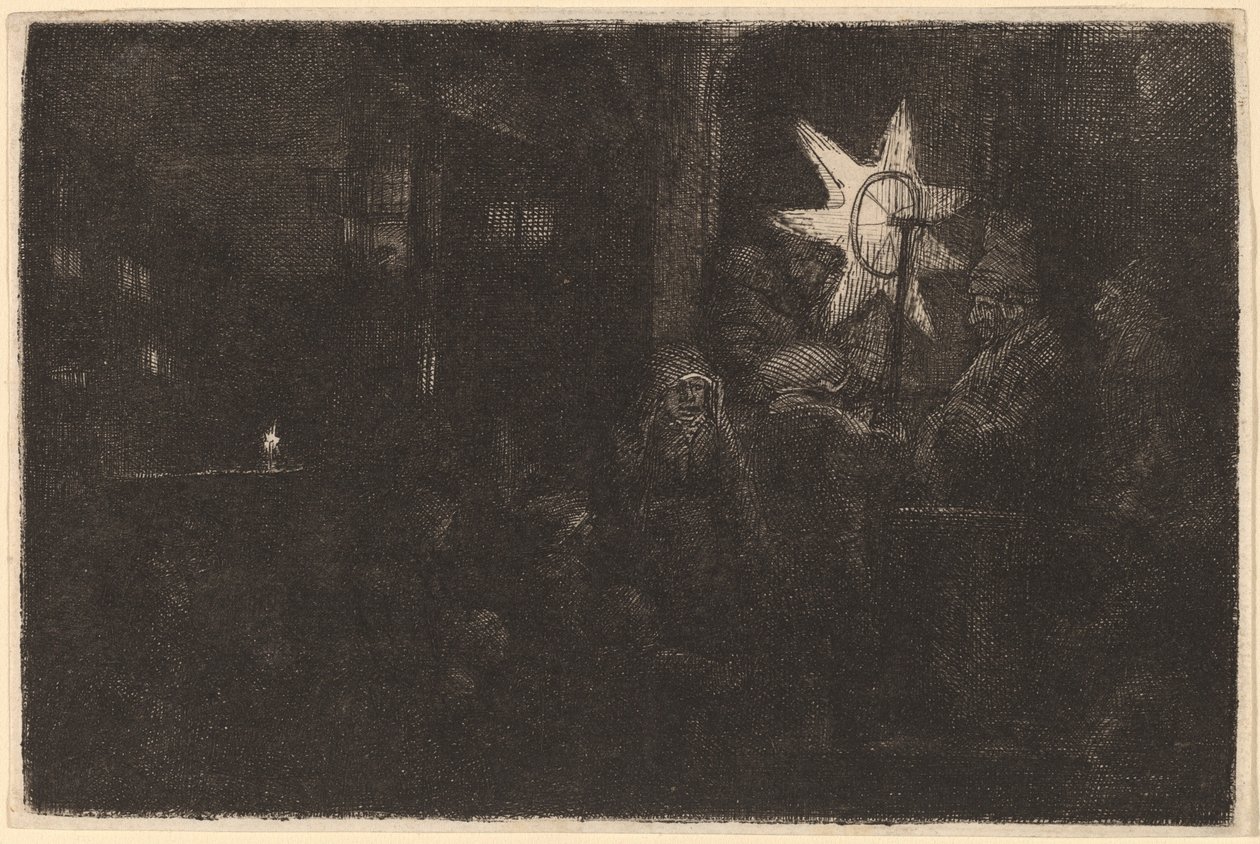 The Star of the Kings: a Night Piece av Rembrandt van Rijn