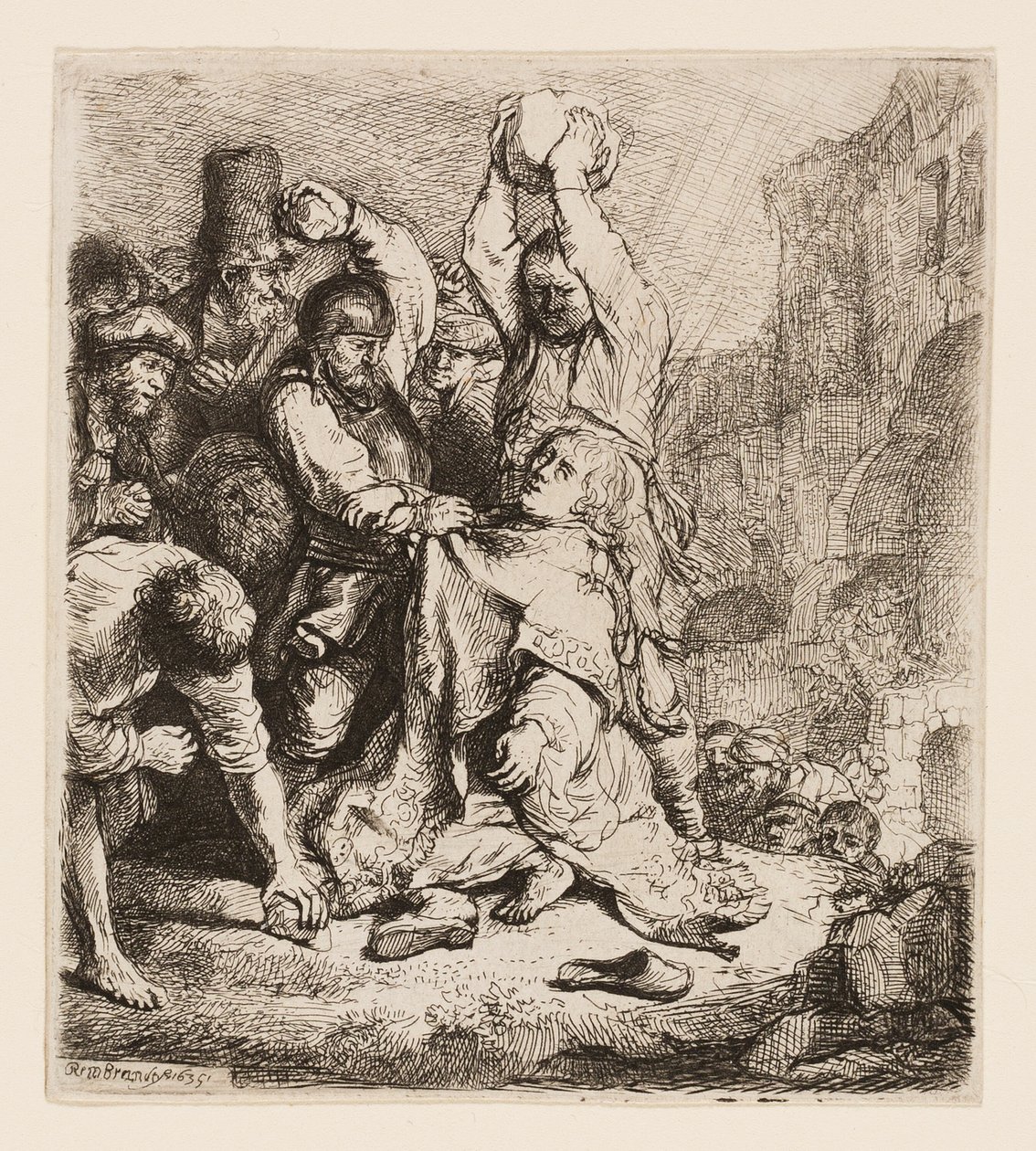 Steningen av St Stephen av Rembrandt van Rijn