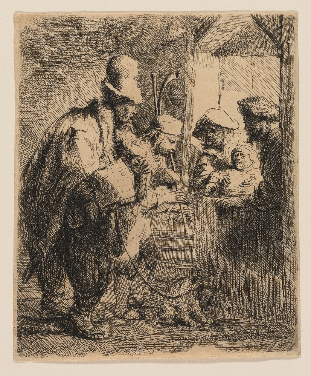 De flanerande musikerna av Rembrandt van Rijn