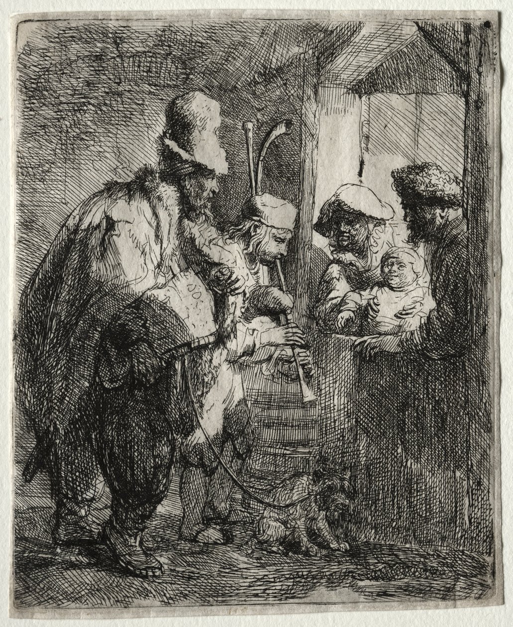 De flanerande musikerna av Rembrandt van Rijn
