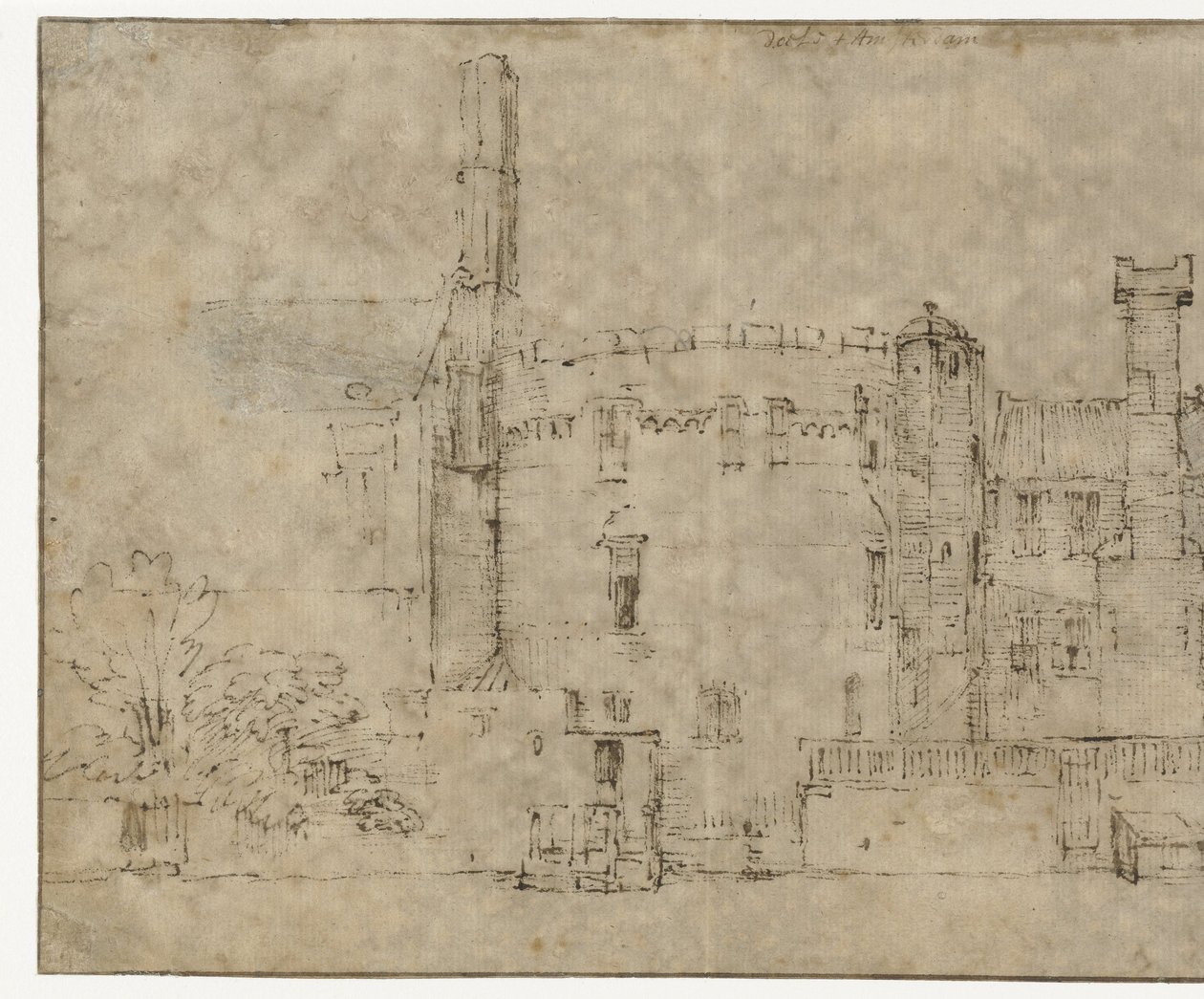 Swijgh Utrecht Tower i Amsterdam av Rembrandt van Rijn